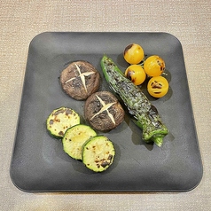 季節野菜の塩焼き