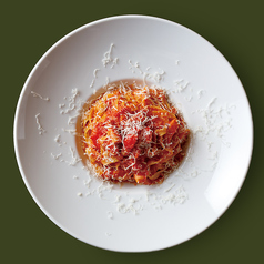 いも豚ベーコンの旨辛トマトパスタ