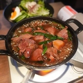 料理メニュー写真&nbsp;鉄板レバー煮
