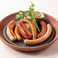 炭火焼きソーセージ盛合せ