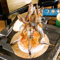 焚き木…柳葉魚串焼き（たきぎ…ししゃもくしやき）