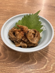 鶏皮せせりの旨味噌和え