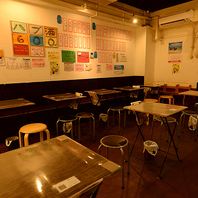 統一感のあるインテリアですっきりとした店内★