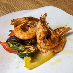 天使のエビの炭焼きグリル