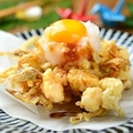 料理メニュー写真 小エビと野菜のかき揚げたれ-Shrimp&Mixed-vegetable tempura-