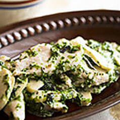 鶏肉と生岩のリのマリネ