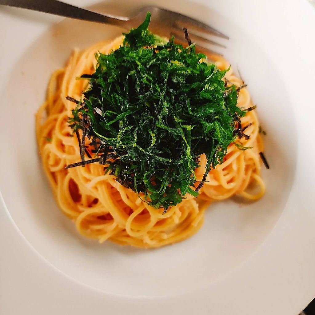 しそ大盛りのしそ明太パスタ♪