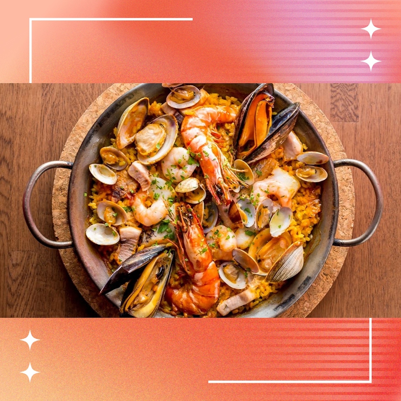 『Las Bocas』の魚介のパエリア