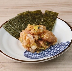 粗切り鮮魚と仙台味噌のなめろう