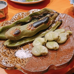 そら豆の塩茹で/焼き空豆