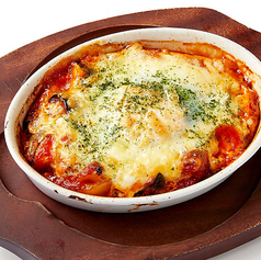 彩野菜と半熟卵のトマトグラタン～フラメンカエッグ～