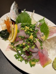 天然鬼締め 鯵の姿造り