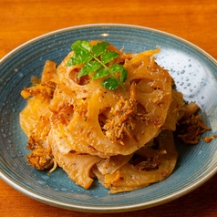 レンコンとちりめんじゃこのきんぴら