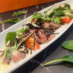 宮崎牛ももカルパッチョ ~塩昆布とレモンドレッシング~