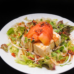 ラー油で食べる豆腐サラダ