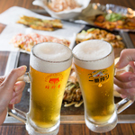 【コースカスタム可】+1650円(税込)で生ビールを含む飲み放題に変更可能◆120分で幅広く楽しめます。