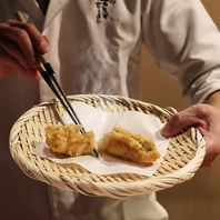 新鮮で上質な魚介類が中心の天ぷら