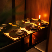 温もり灯る完全個室でプライベートな飲み会を！