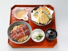 うな丼と天ぷら御膳