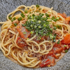 豚挽肉の山椒香るスパゲティーニ