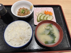 ぬか漬けと納豆朝定食