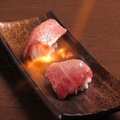 料理メニュー写真 特上炙り寿司　二貫