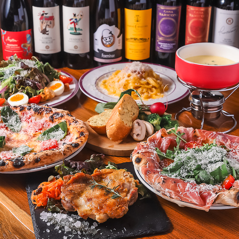 飲み放題付きの本格イタリアンコースの写真