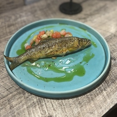 初夏の鮎のコンフィ