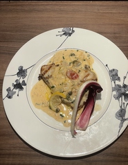 メカジキのグリル　シチリアレモンの軽いクリームソース