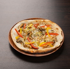 海老と牡蠣のトルティーヤピザ