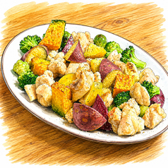 鶏肉と野菜のオーブン焼き