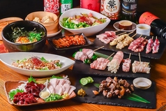 HITOKUCHIの人気メニューを味わえるコースもあります◎