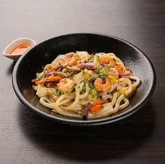 海鮮焼うどん