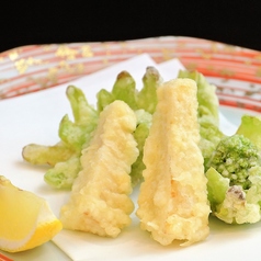 新筍と山菜の天ぷら
