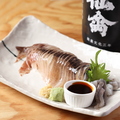 料理メニュー写真&nbsp;名物！日本海直送！スルメイカの姿造り～肝醤油で～