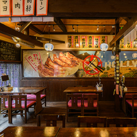 温かい雰囲気でゆっくりと料理やお酒に舌鼓♪