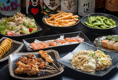 全席喫煙可◎全席完全個室◎食べ飲み放題◎馬刺しと焼鳥のお店◎鳥馬酒場 熊本下通店のコース写真