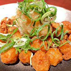 ぼんじりの唐揚げ　おろしポン酢添え