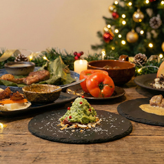 ビールと羊のコース写真