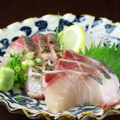 シマアジ2種 刺身と炙り刺し