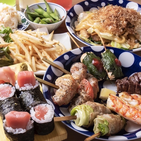 三宮で人気の「串ばる」の新店！串焼き・あて巻きとお酒が楽しめるお店です。