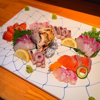 旬の海鮮を楽しめます