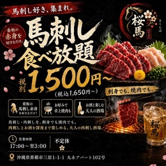 大人の馬刺し食べ放題　桜馬のコース写真