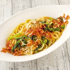 桜海老と菜の花のペペロンチーノ