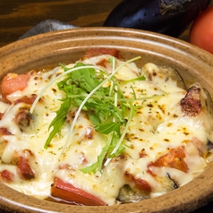 揚げ茄子とトマトのチーズ焼き