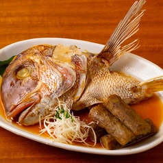 真鯛とゴボウのかぶと煮