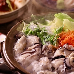 【平日3H飲放付】ハマグリ出汁の牡蠣鍋やお刺身3点盛り、おでんなど全11品飲放題付【水月】6,000円の写真