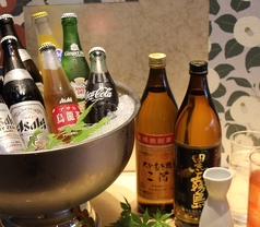 瓶ビール（アサヒ）／焼酎／酎ハイ／日本酒／ワイン／ノンアルコール／ソフトドリンク
