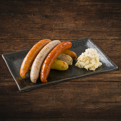 6種ソーセージ盛り合わせ ザワークラウトマスタード