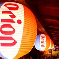 お店にはオリオンの提灯がズラリ！島居酒屋の雰囲気をお楽しみください♪